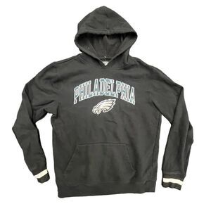 Lady's Y2K Philadelphia Eagles Black Pullover Sweatshirt Hoodie Small